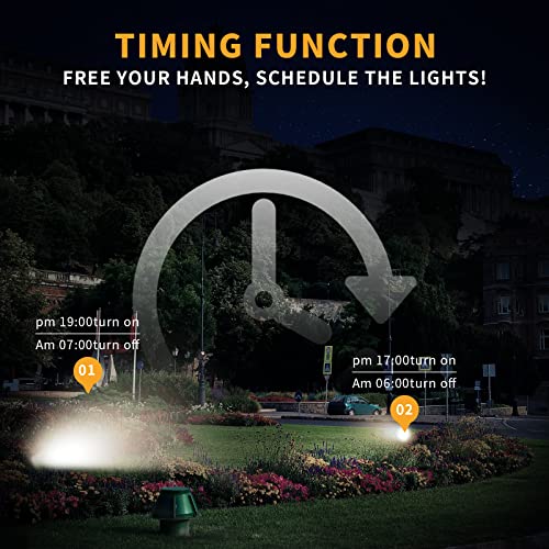 HEKEE LED RGB Floodlights Outdoor, 800W Equivalent, Smart Colour Changing Flood Lights, APP Controlled, Timing, IP66 Waterproof, UK Plug (2 Pack)