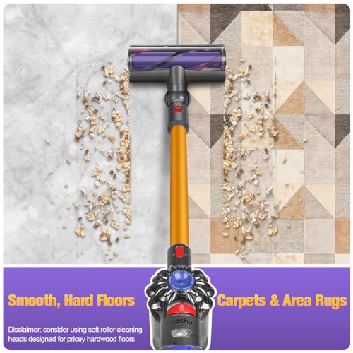 MOPEI Direct Drive Cleaner Head Compatible with Dyson V7 V8 V10 V11 V15 Vacuum Cleaner, Good for Carpets and Hard Floors