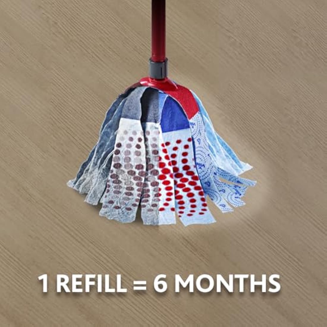Vileda SuperMocio 3Action XL Mop Refill - Pack of 2 - Fits all SuperMocio Mops- Authentic Vileda Mop Head Replacement - Machine Washable - Advanced Microfibre Technology