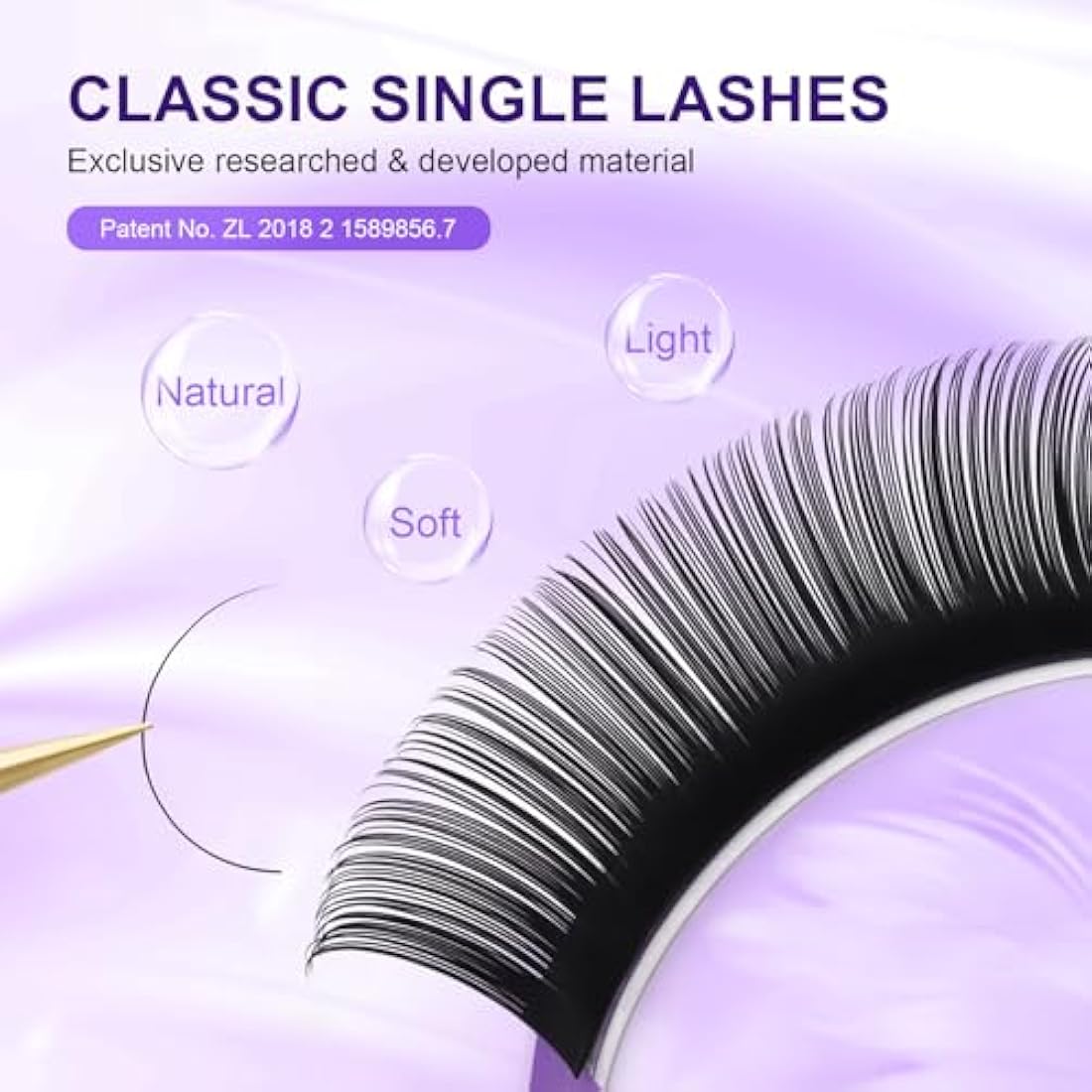 NAGARAKU 5 Trays Eyelash Extensions Supplies Classic 1:1 Lashes Individual Volume Lash Extensions Soft Single Natural Eyelashes Matte Black 16 Rows (0.03mm D Curl 9/10/11/12/13mm in 1 Pack)