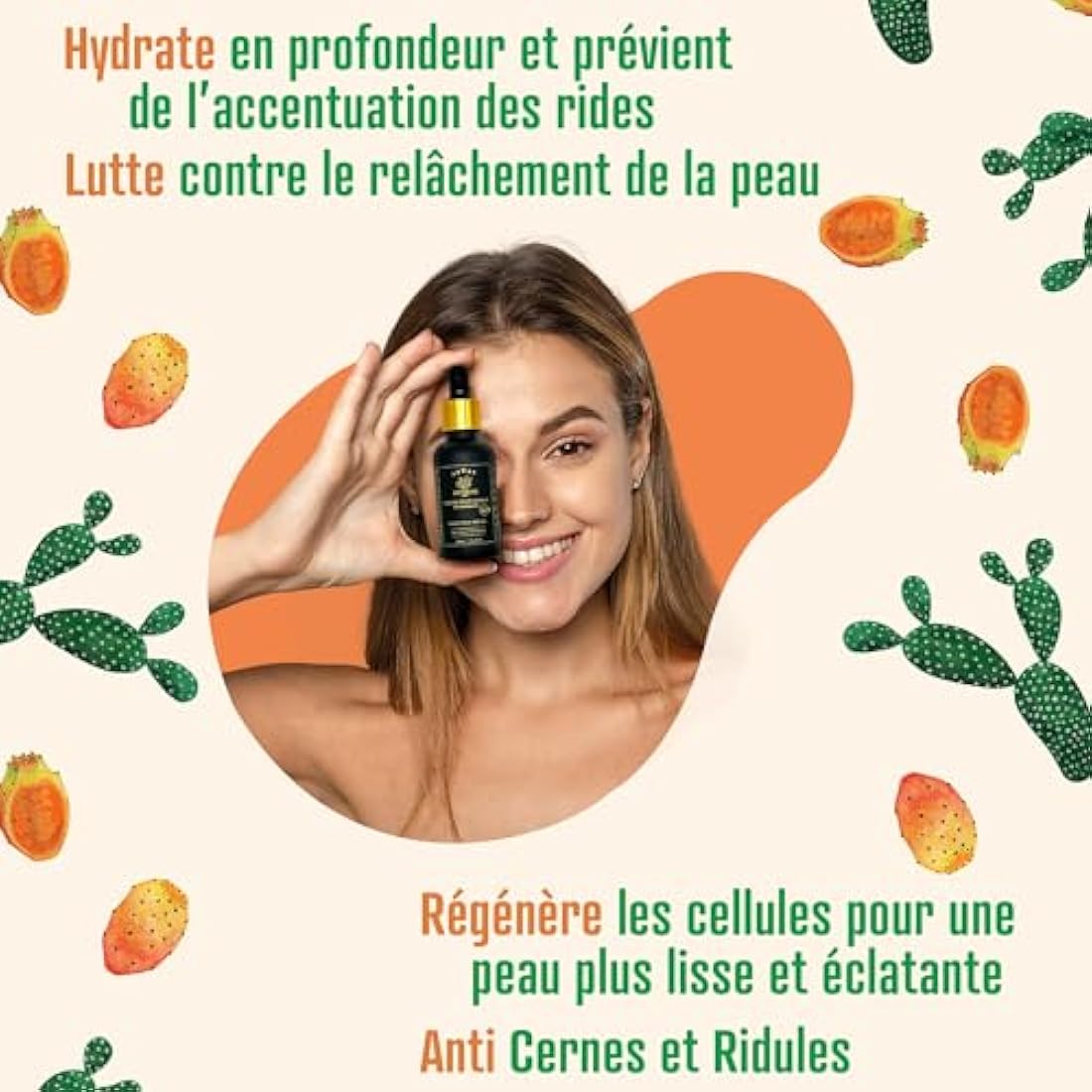 Best Anti-ageing Oil, Organic Prickly Pear Seed Oil │ Top 1 Anti-wrinkle and Concealer Treatment │ Cold-pressed, Certified 100% Pure and Natural Organic │ Extra Virgin, Vegan (100 ml)