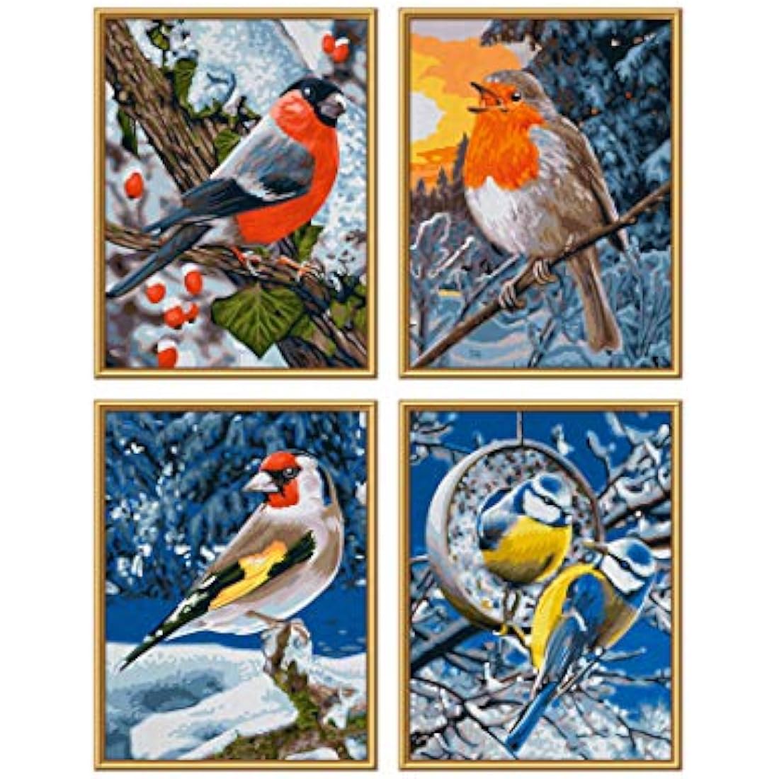 Schipper 609340661 "Winter Birds Quattro Paint By Numbers Board