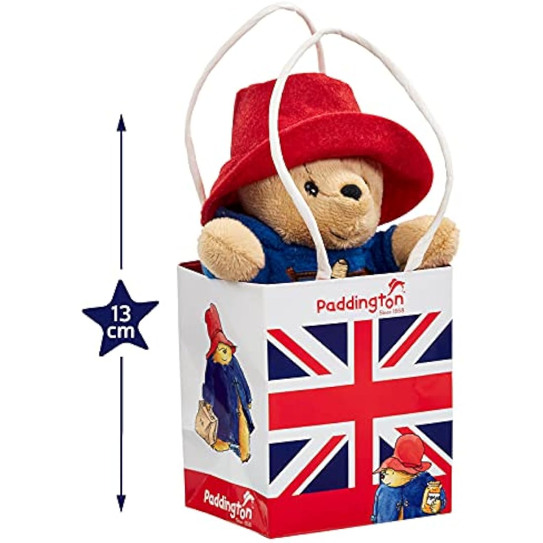 Rainbow Designs Official Paddington Bear Soft Toy - Soft Plush Teddies for Babies and Toddlers - Perfect Unisex Paddington Teddy Bear, 8 x 13.5 x 13 cm, Blue,red