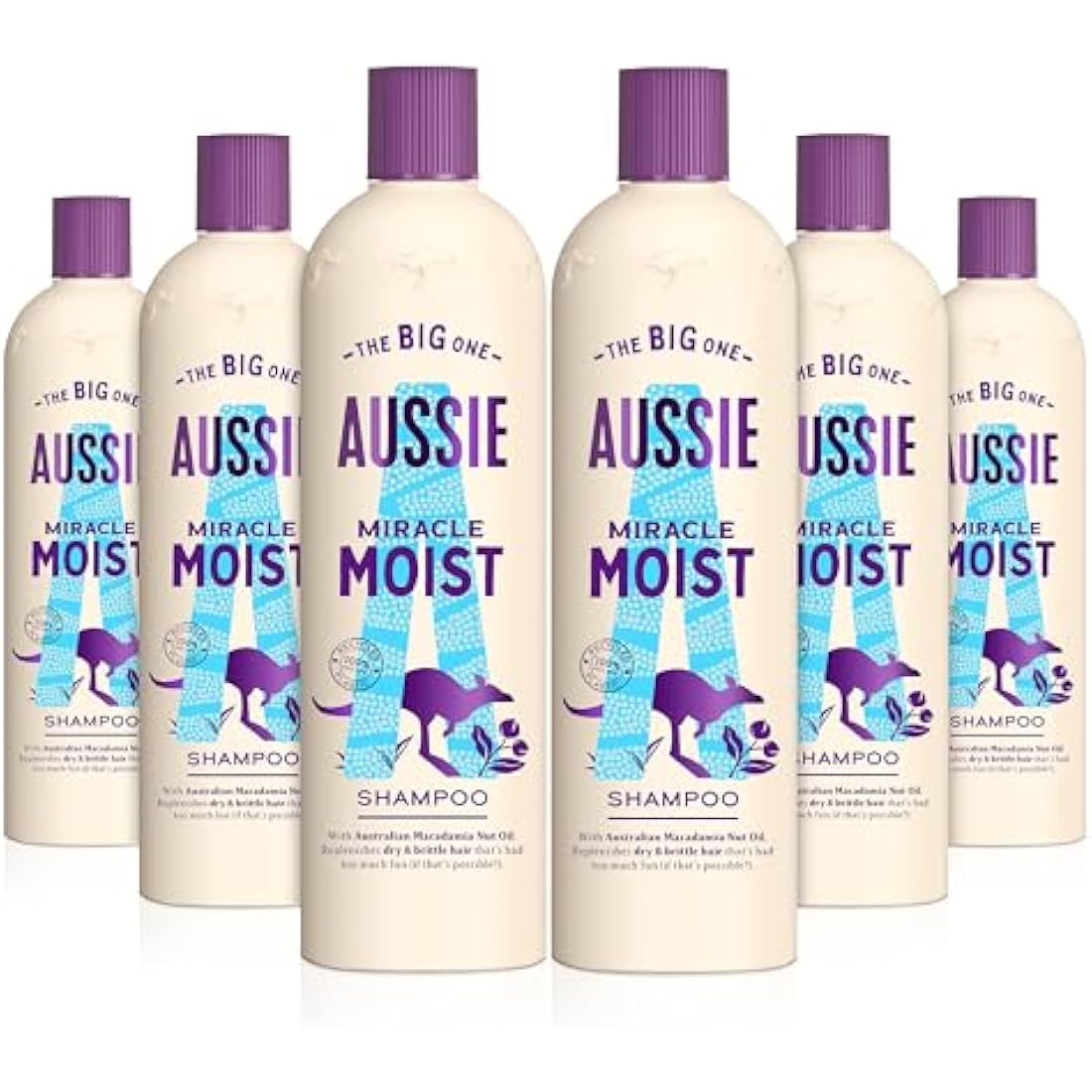 Aussie Miracle Moist Shampoo 500 ml - Pack of 6