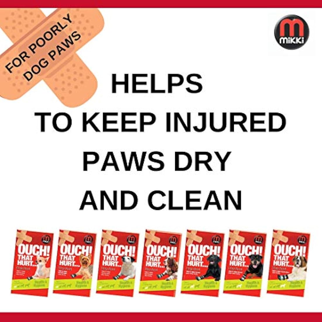 Mikki Dog, Puppy Hygiene Protective Dog Boot - Helps Keep Injured Paws Dry and Clean - Size 2