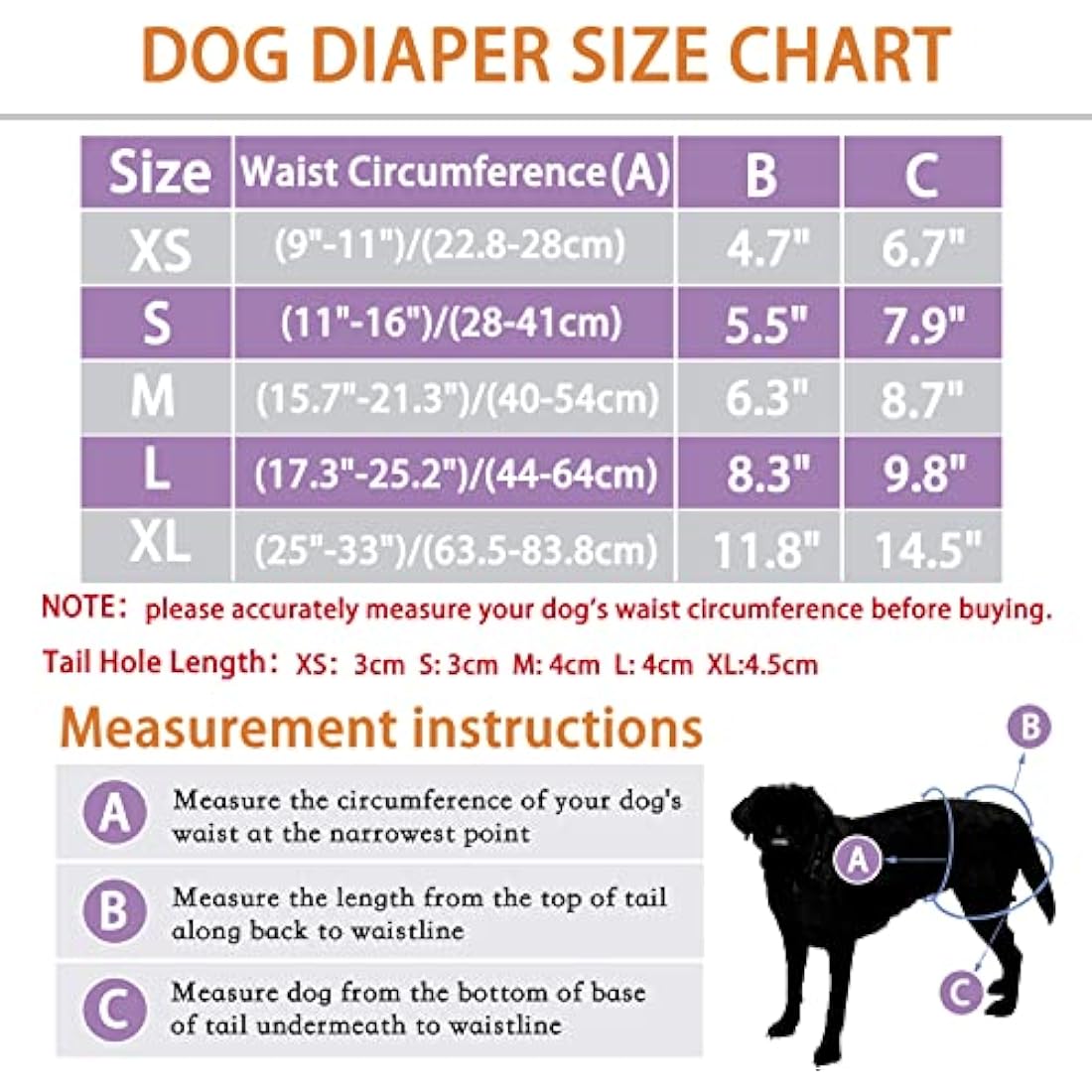 COMSLE Dog Nappies Female Medium 3 Pack, Dog Period Heat Pants in Season, Super Absorbent & Adjustable Sanitary Reusable Doggy Puppy Diapers