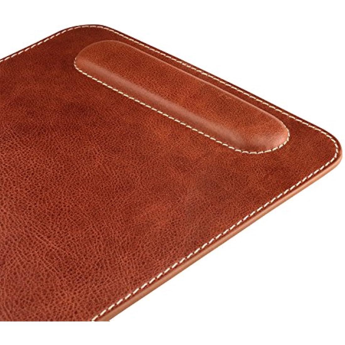 LONDO Genuine Leather Mousepad with Wrist Rest (Brown)