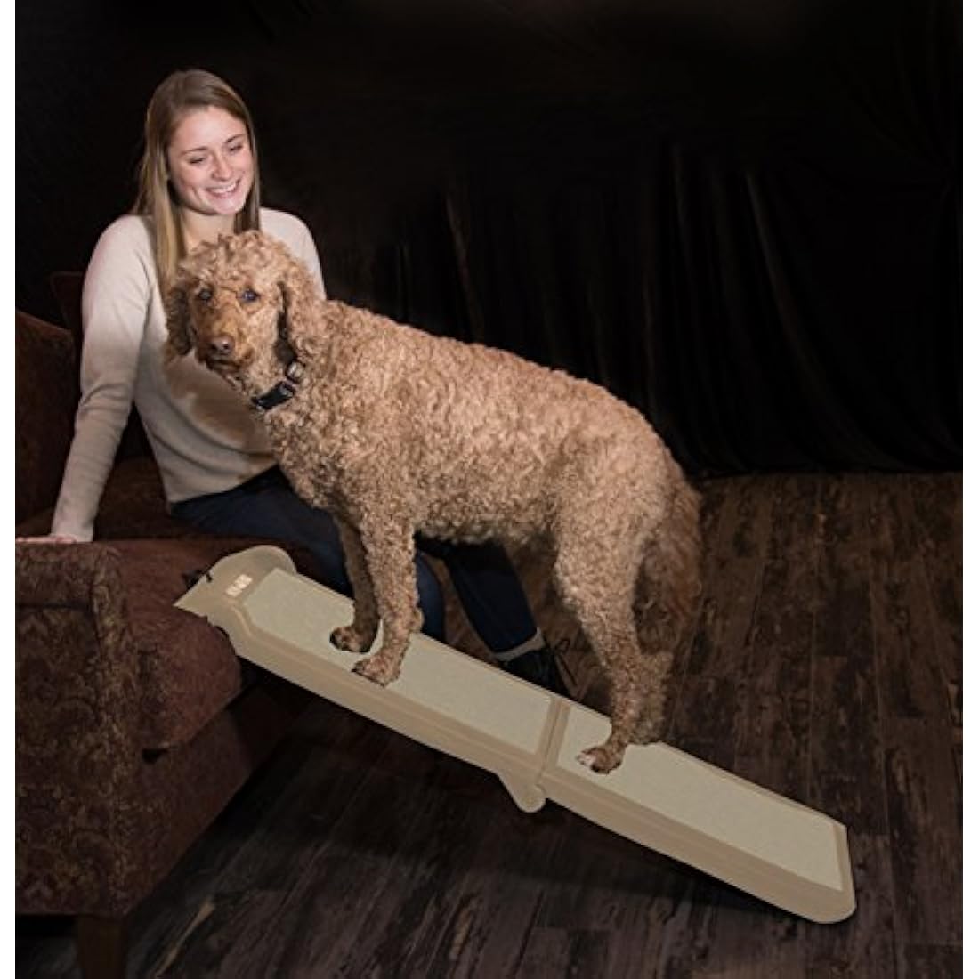 Pet Gear Indoor Bi-Fold Half Ramp, Tan