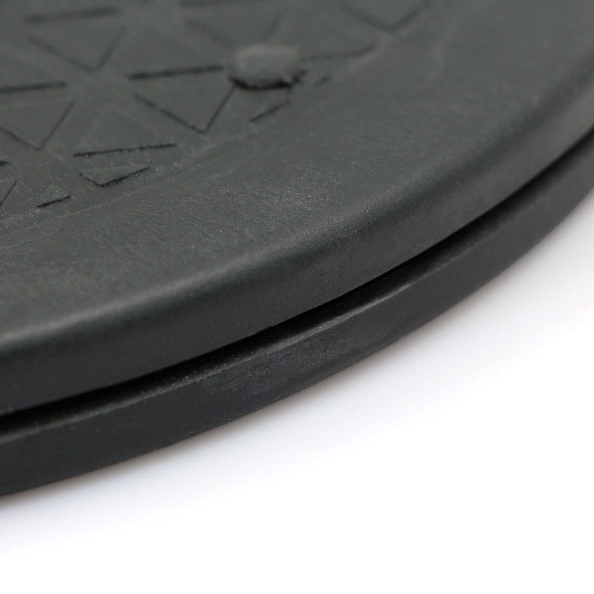 Rotating Turntable with Steel Ball Bearings, 360° Smooth Rotation Platform, Non-Slip Diamond Surface for TV, Monitor, Kitchen Appliances, 25cm, Black