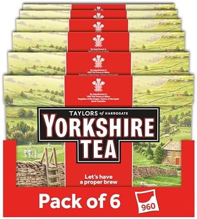 Yorkshire Tea, 6 Boxes of 160 Tea Bags (Total 960 Bags)