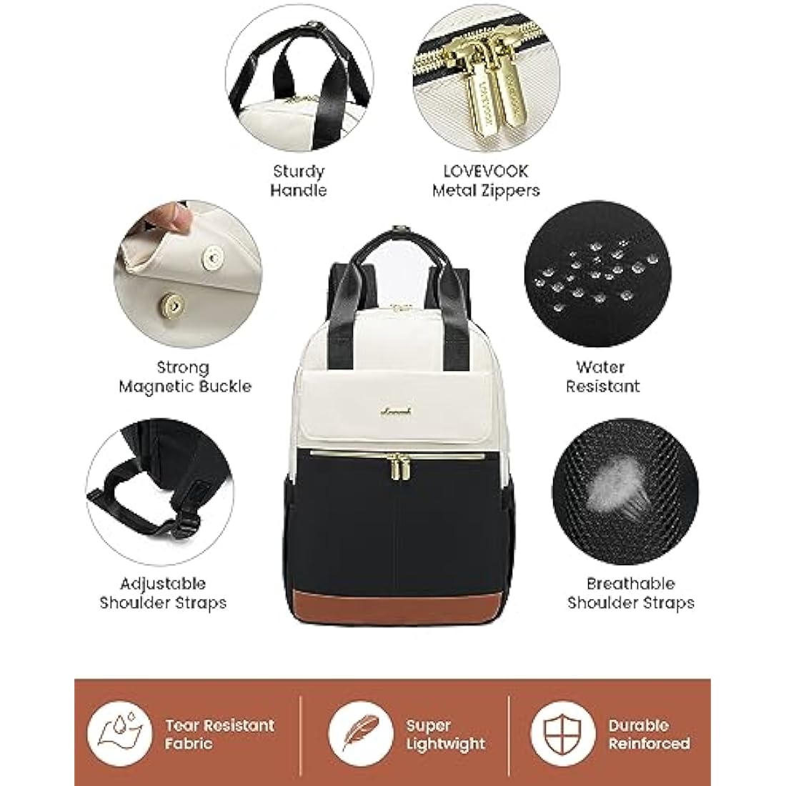 LOVEVOOK Laptop Backpack Women, 17.3 Inch Large Rucksack Bag for Womens, Work Bag Travel Backpack with USB Charging Port, Lightweight Daypacks Back Pack for Office Teacher Nurse College