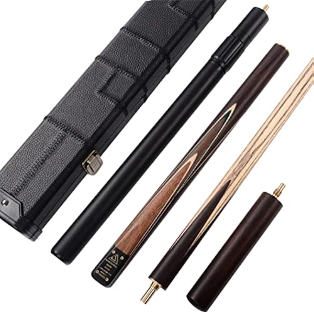 CUESOUL Classic Handmade 57 Inches 18oz Rosewood 3/4 Jointed Snooker Billiard Pool Cue, Rosewood Butts and Aluminum Telescope Extension with Leathertte Protective Case, 9.5mm Tip Snooker Cue Set