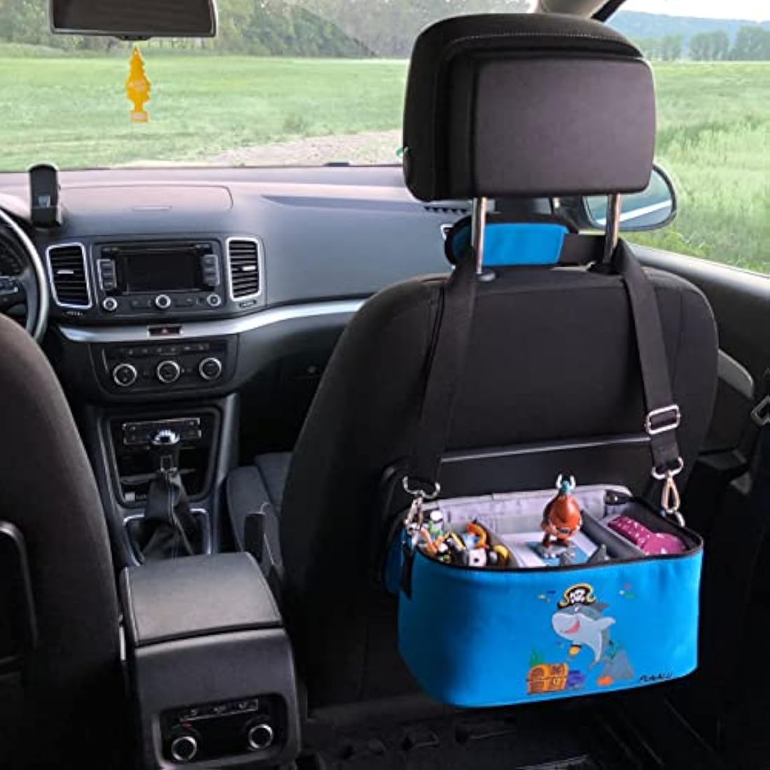PUNALU Case for Toniebox, Space for 30 Tonies, Charger and Headphones Toniebox Bag (Shark Light Blue)