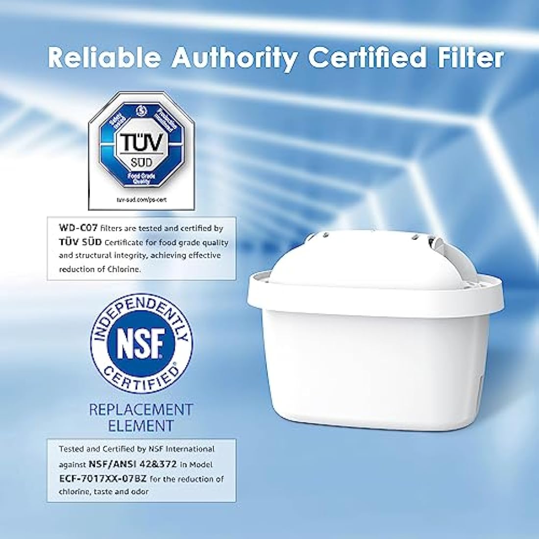 Waterdrop Water Filter Cartridges, Replacement for Brita Maxtra+ Plus, Maxtra Pro All-in-1, Compatible with Brita Marella Jug, Kettle, Reduce PFAS, PFOA/PFOS, TÜV SÜD, NSF Certified (10)