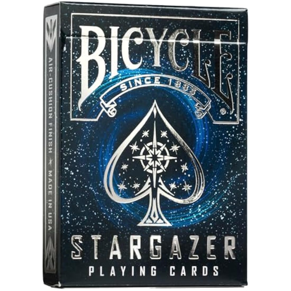 Bicycle Stargazer Playing Cards - 1 Deck, Air Cushion Finish, Professional, Superb Handling & Durability, Great Gift For Card Collectors, Black