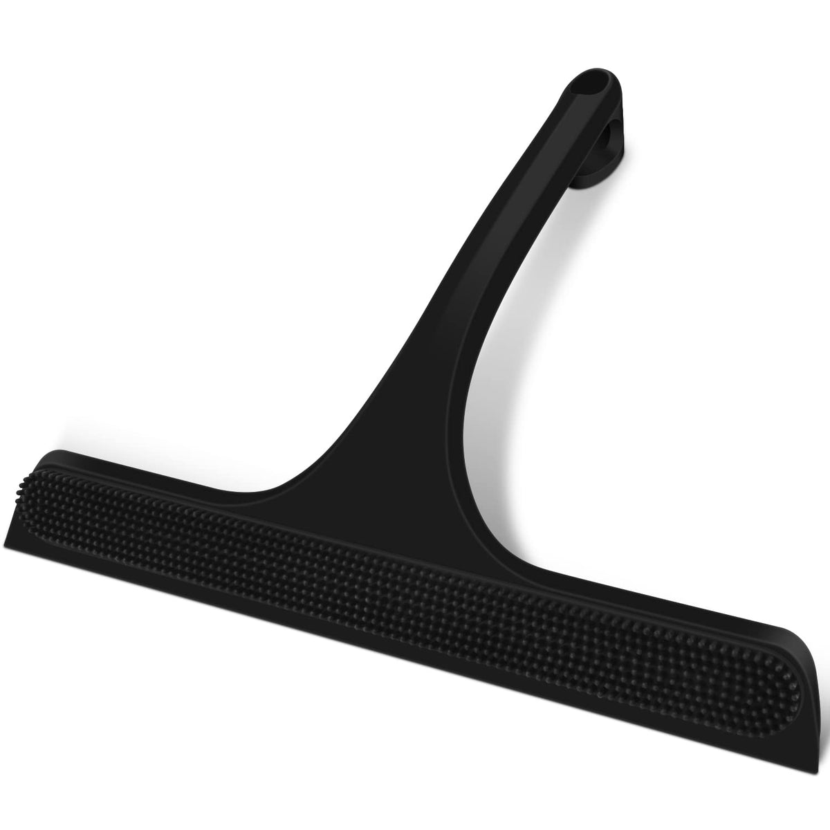 BROTOU Double-sided Silicone Shower Squeegee, Large Black Mirror Scraper, Multi-functional Screen Glass Wiper for Bathroom, Kitchen, Furnitures &
