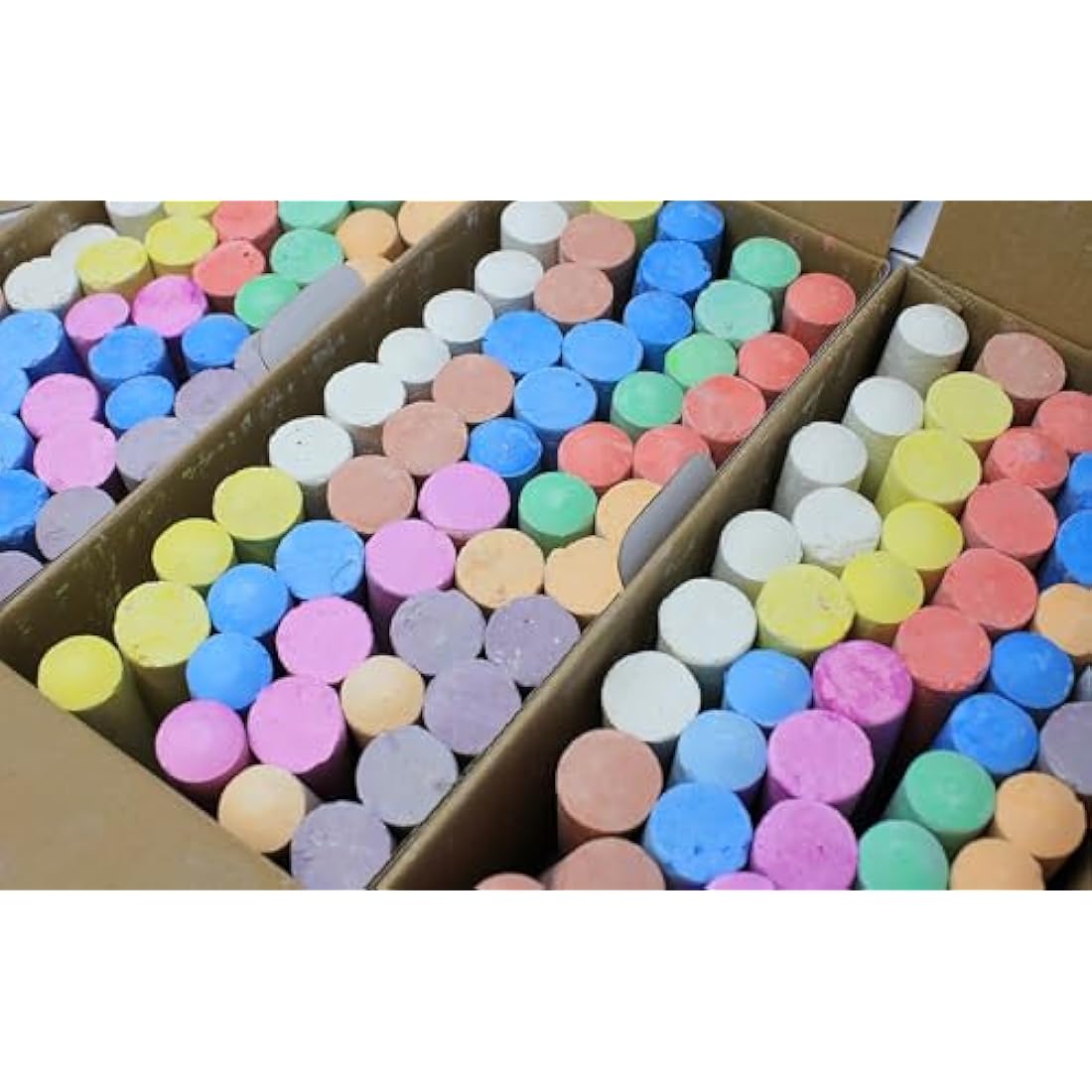Bright Ideas Giant Colourful Playground Chalk, Assorted, 312 chalks, 10cm, BI8014x6