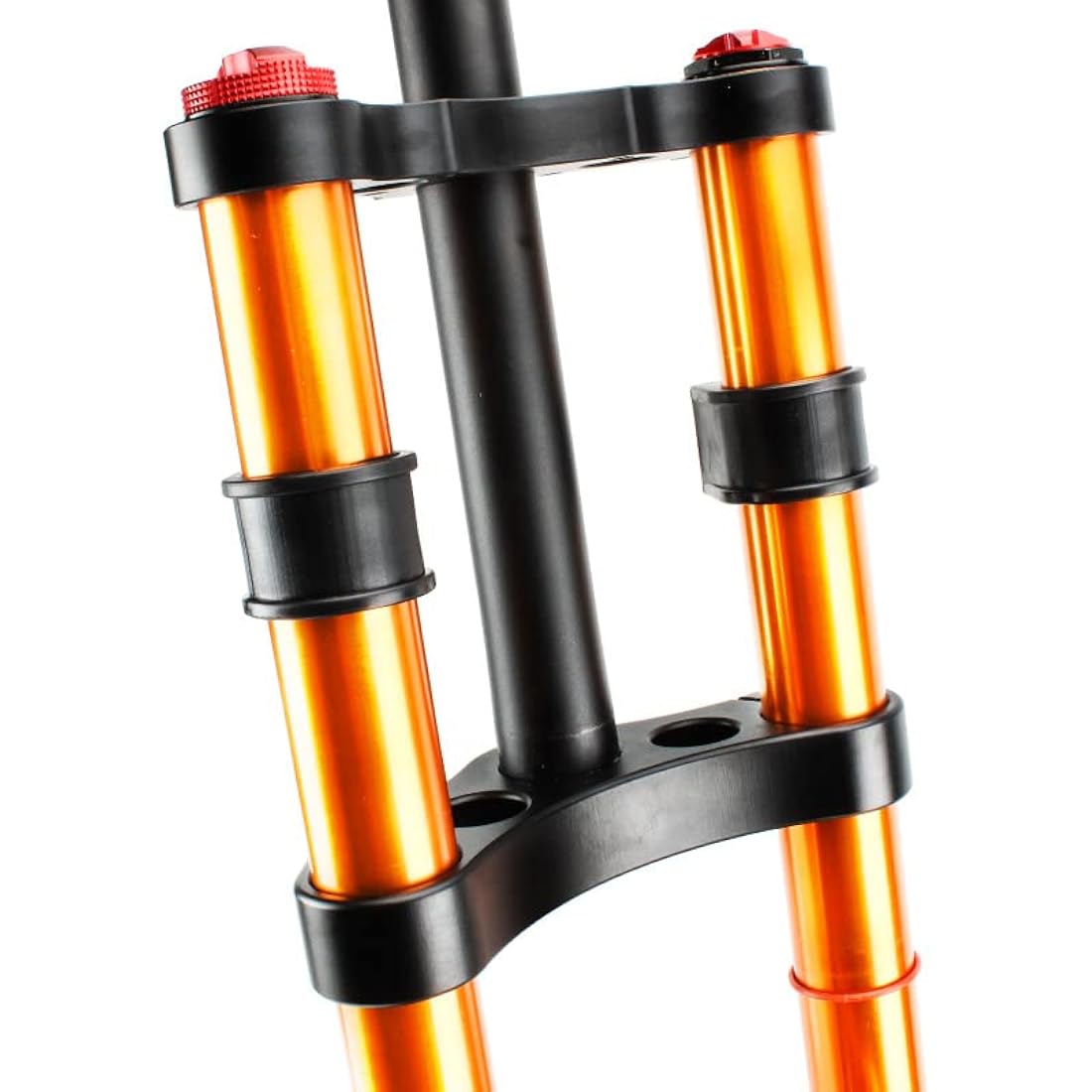 splumzer Bicycle Suspension Fork 26/27.5/29" for Mountain Bike DH Air Double Shoulder Downhill Abseiling Shock Absorber Straight Tube Ultralight Bicycle Shock Absorber Rebound Adjustment
