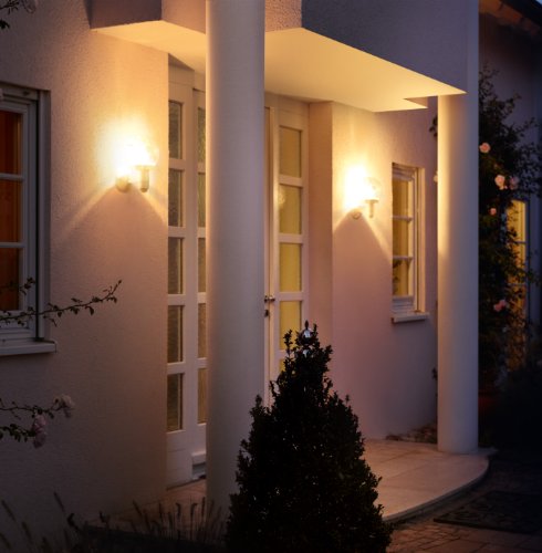 Steinel Outdoor Wall Light L 115 S Anthracite, 240 Motion Sensor, 12 m Range, Basic Light, Continuous Light, Soft Light Start