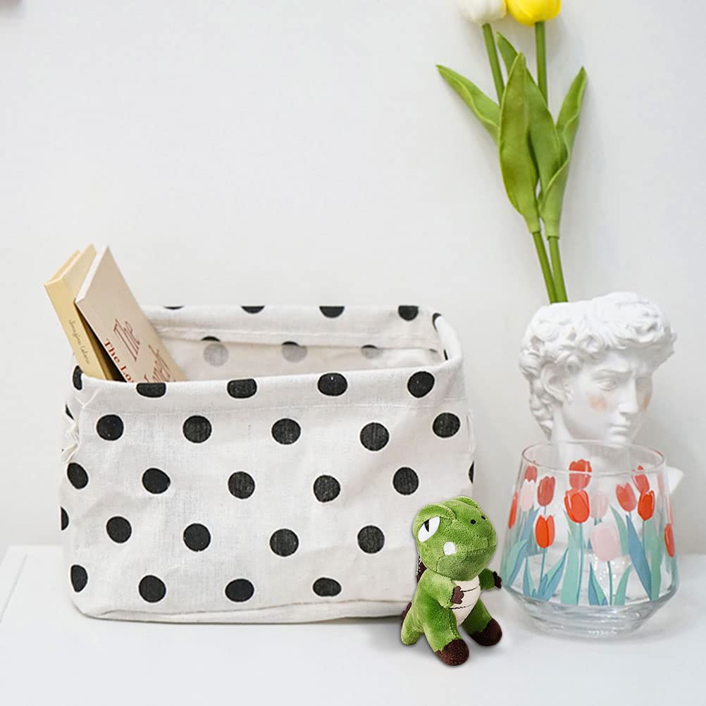Lanjue 3 Pack Small Fabric Storage Baskets with Handles, 20 x 16 x 14 cm