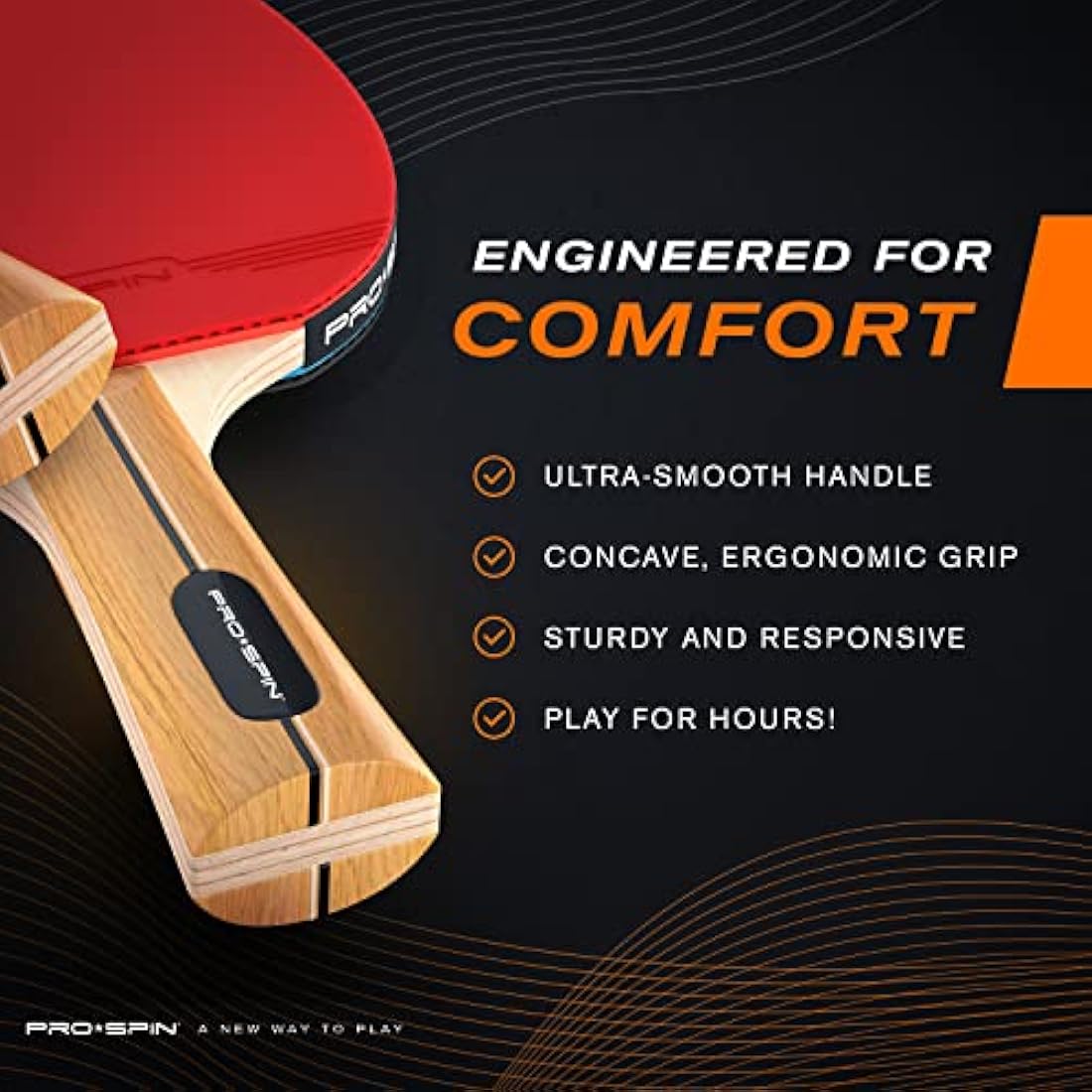 PRO SPIN Table Tennis Bats - High-Performance Set with Premium 3-Star Ping Pong Balls & Compact Storage Case | Perfect for Indoor/Outdoor Tables