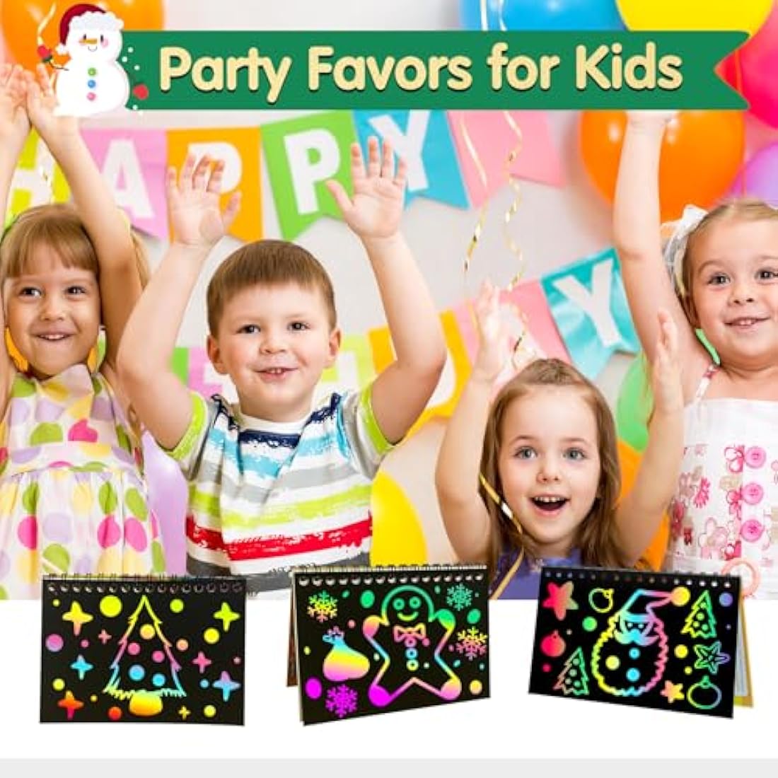 ZMLM Party Bag Fillers for Kids - Scratch Art Party Bag Fillers for Kids, Arts and Crafts Kits for Ages 4-9 Rainbow Scratch Books Classroom Birthday Gifts for Girls & Boys (48 Pack)