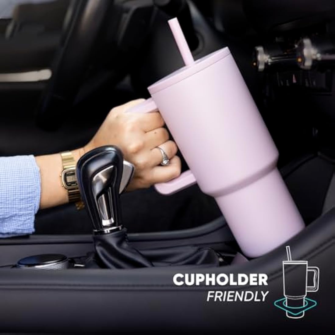 Simple Modern Tumbler 40 oz with Handle and Straw | Insulated Stainless Steel Water Bottle Iced Coffee Cup Travel Mug | Gifts for Women & Men | Trek | 1180ml | Sea Glass Sage