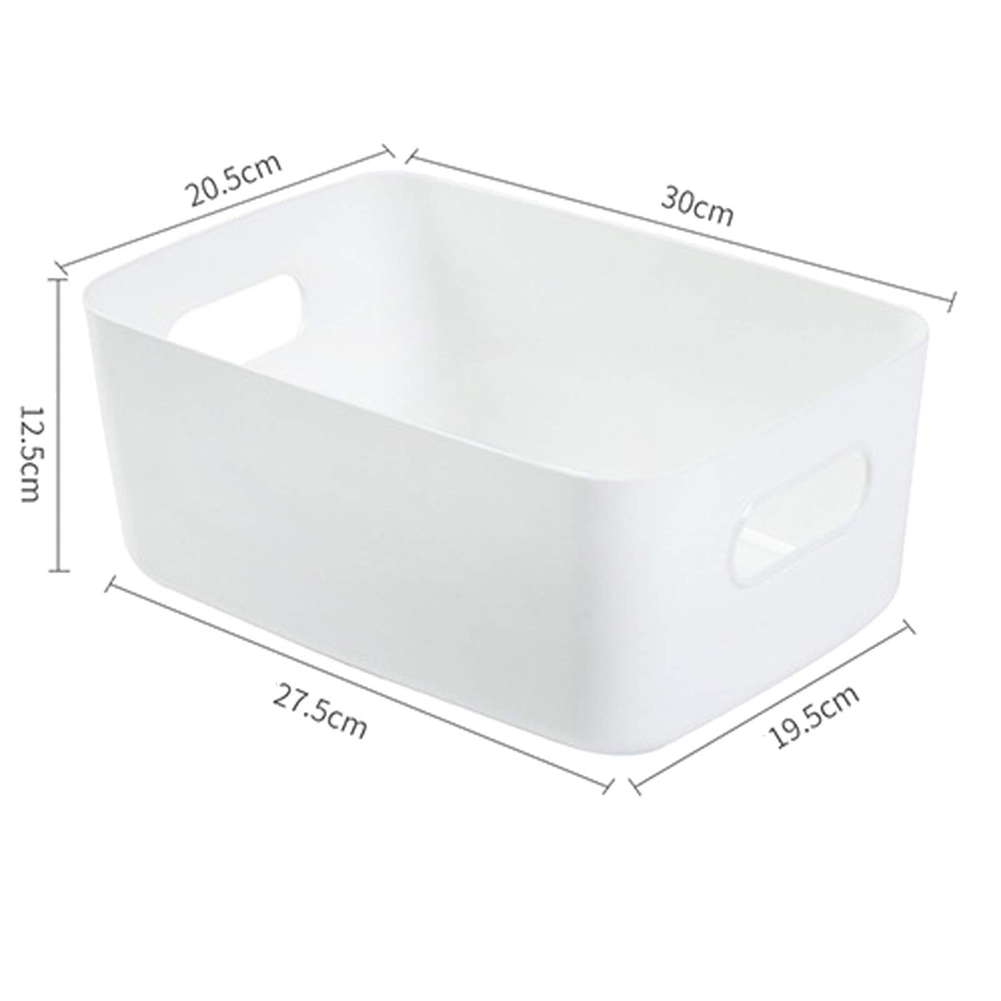 JMYDecor Storage Boxes,Rectangular Box, Set of 3 Plastic Studio Baskets Organiser For Kitchen, Home, Office Bathroom