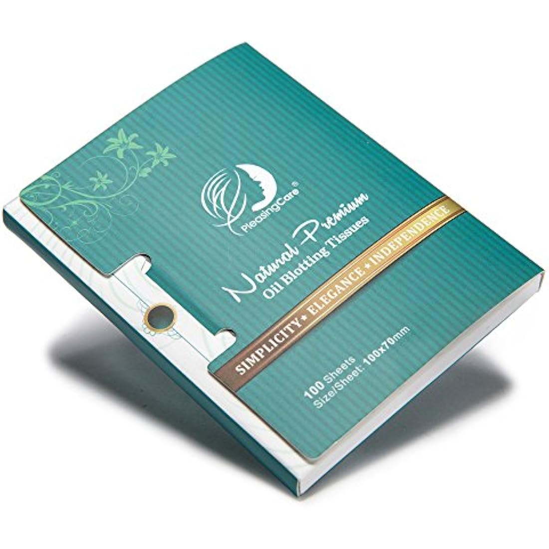 PleasingCare Oil Absorbing Facial Blotting Sheets for Oily Skin, 100 Count, Pack of 6 - Natural Bamboo Charcoal Handy Face Blotting Paper for Both Women and Men Use
