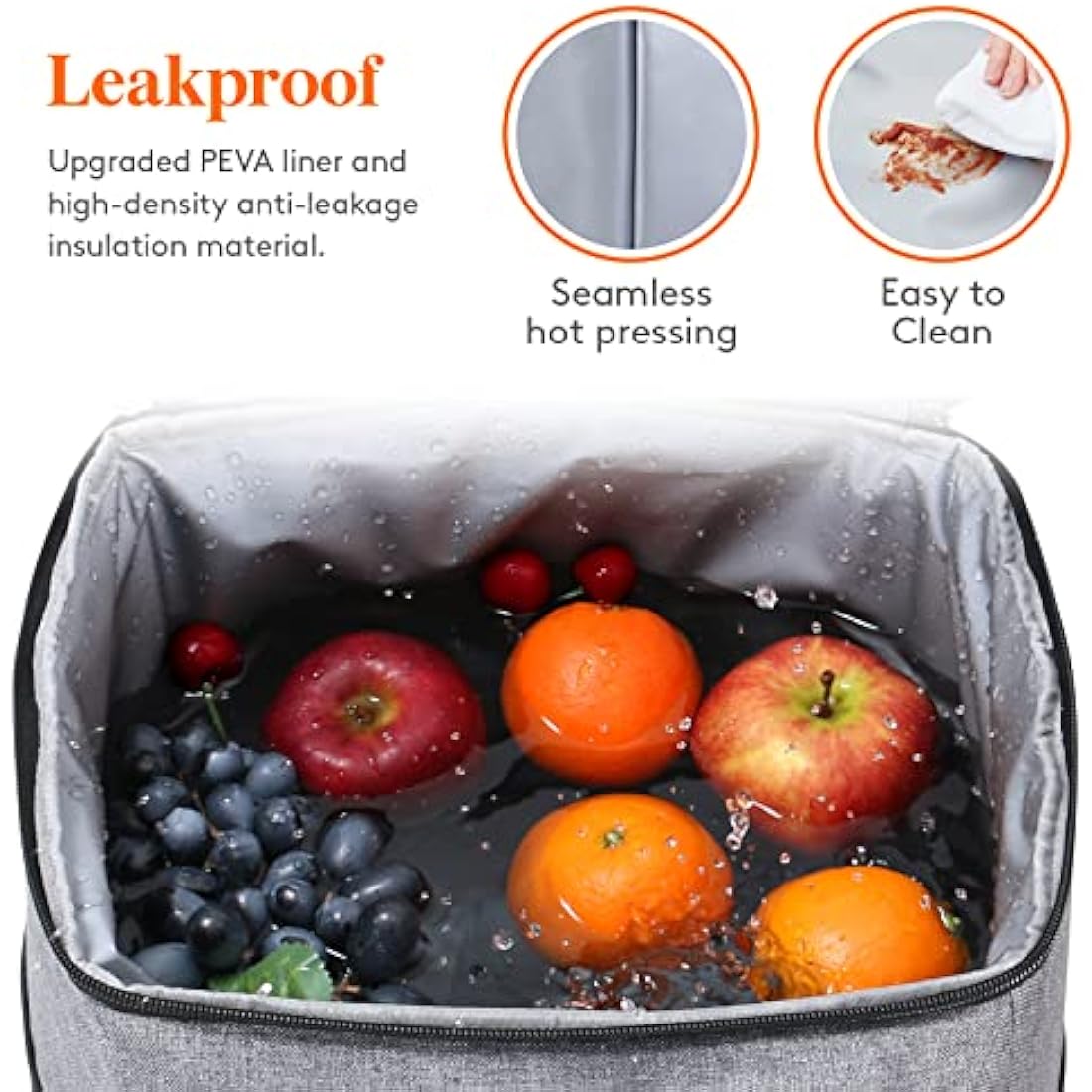 Lifewit Cooler Backpack Insulated Cool Bag Large Capacity Lunch Bag, Soft Cooler Lunch Box Soft-Sided Cooling Bag Backpack for Beach/Picnic/Camping/BBQ, Grey