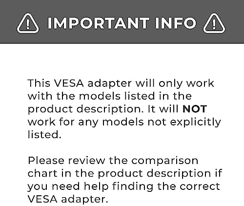 HumanCentric VESA Mount Adapter Bracket Compatible with Samsung PX2370, S23C350H, S24B300EL, S24D300, S27B350, S24D330, S22B350, and More