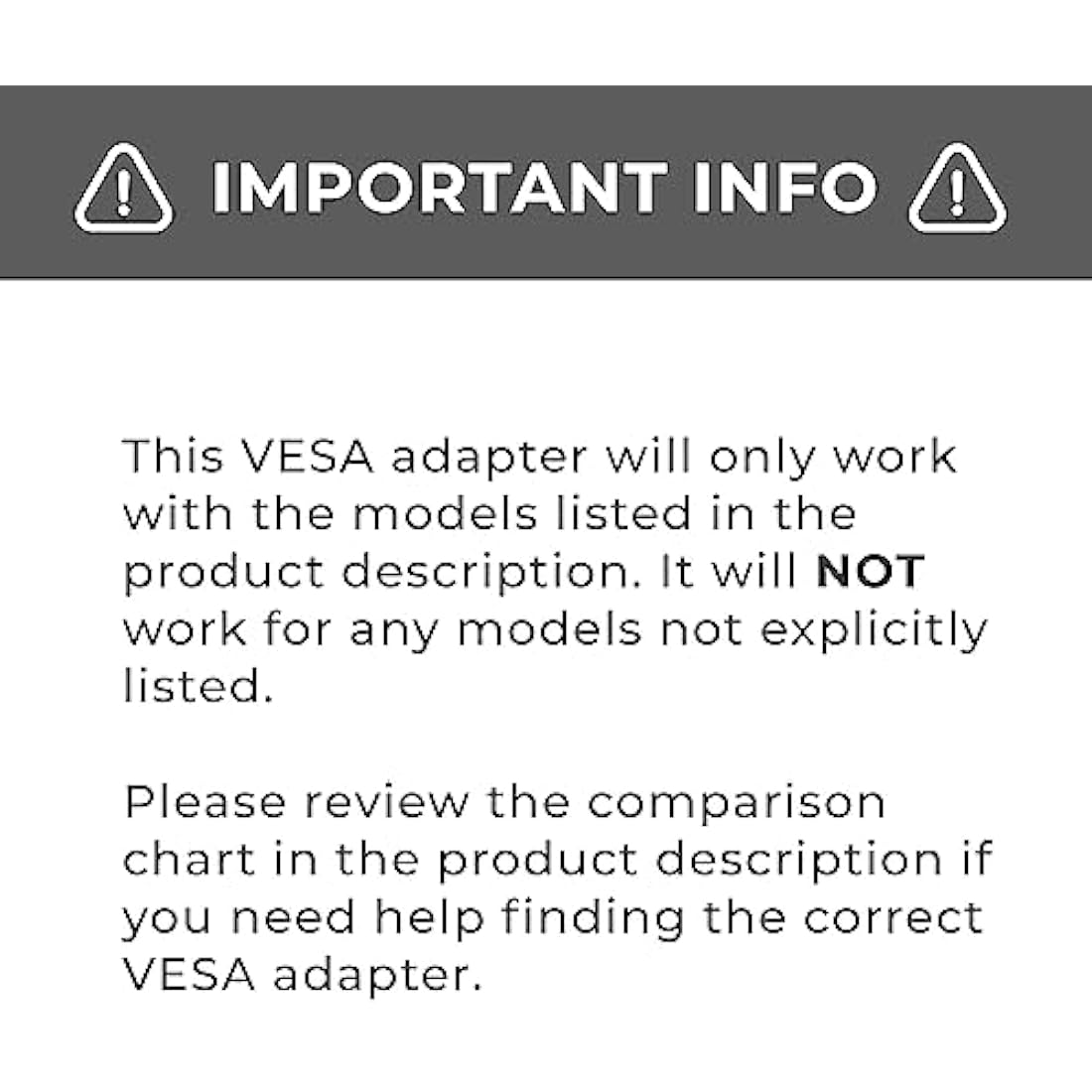 HumanCentric VESA Mount Adapter Compatible With Samsung Curved T55 Series 27” and 32” Monitors, Bracket Mounts Monitor to Stand, Arm, Desk with 75x75 or 100x100mm Pattern, Hardware Included