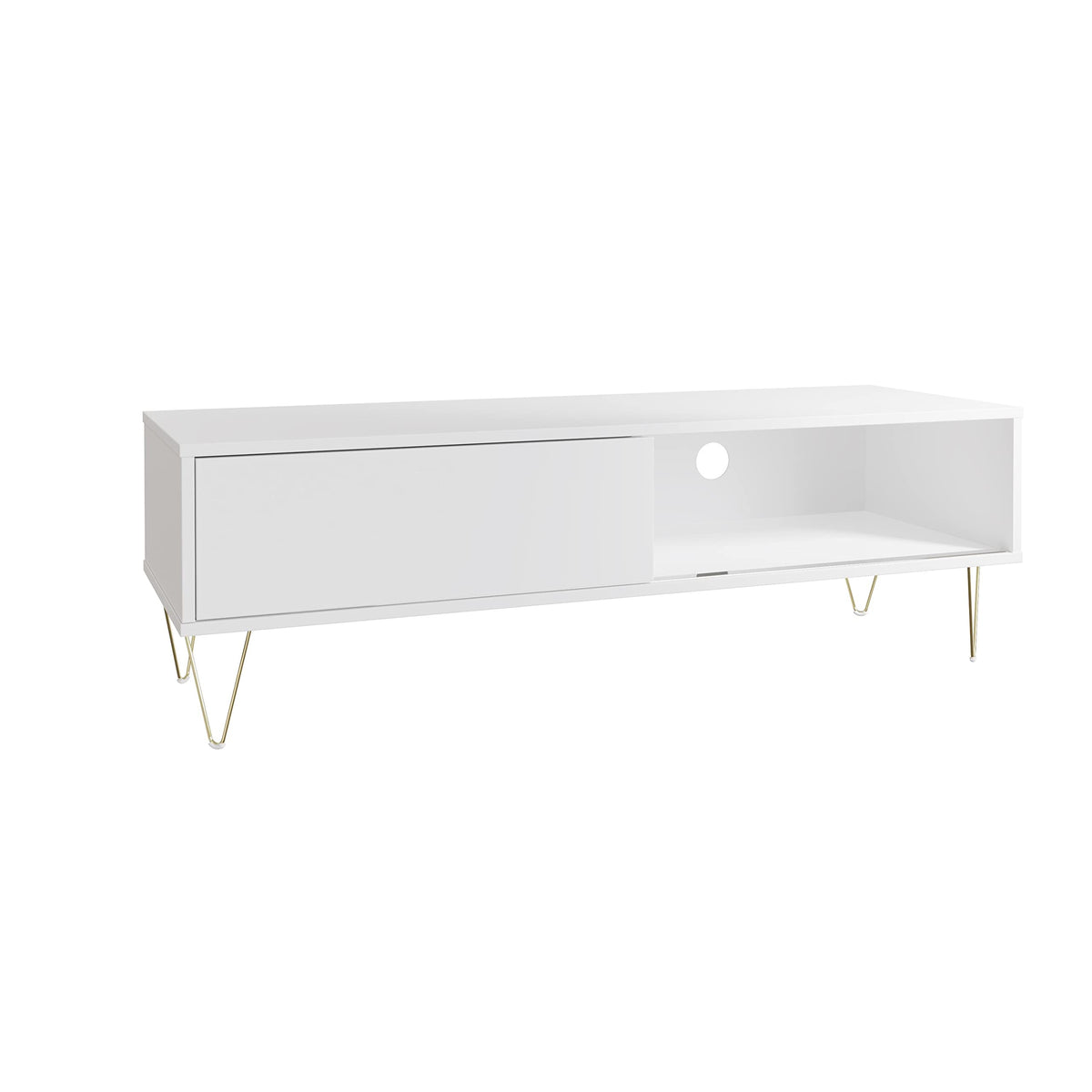 Timber Art Design UK Monaco TV Cabinet Unit with Sliding Door for Media Devices Storage Space Modern Stylish Decor Furniture for Living Room, Office