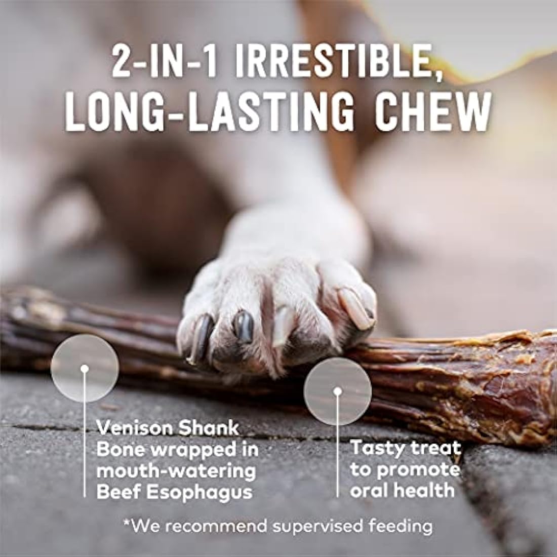 Ziwi Peak Oral Healthcare 100% Natural Air Dried Venison Full Shank Dog Chew