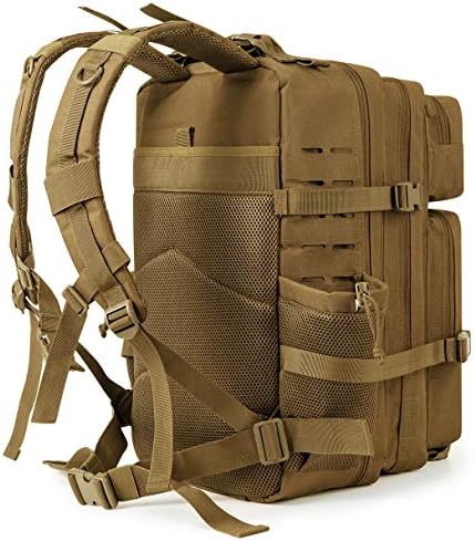 QT&QY Military Tactical Backpacks for Men Army Molle Daypack 25L/35L/45L Lage 3 Day Bug Out Bag Camping Hiking Rucksack with Bottle Holder