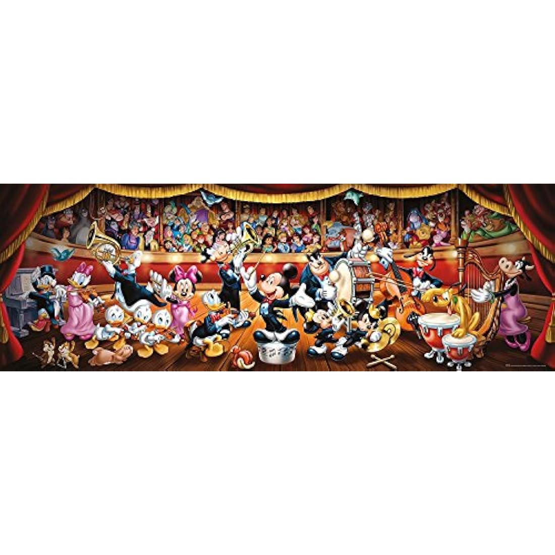 Clementoni - 39445 - Disney Panorama Collection puzzle for adults and children - Disney Orchestra - 1000 Pieces