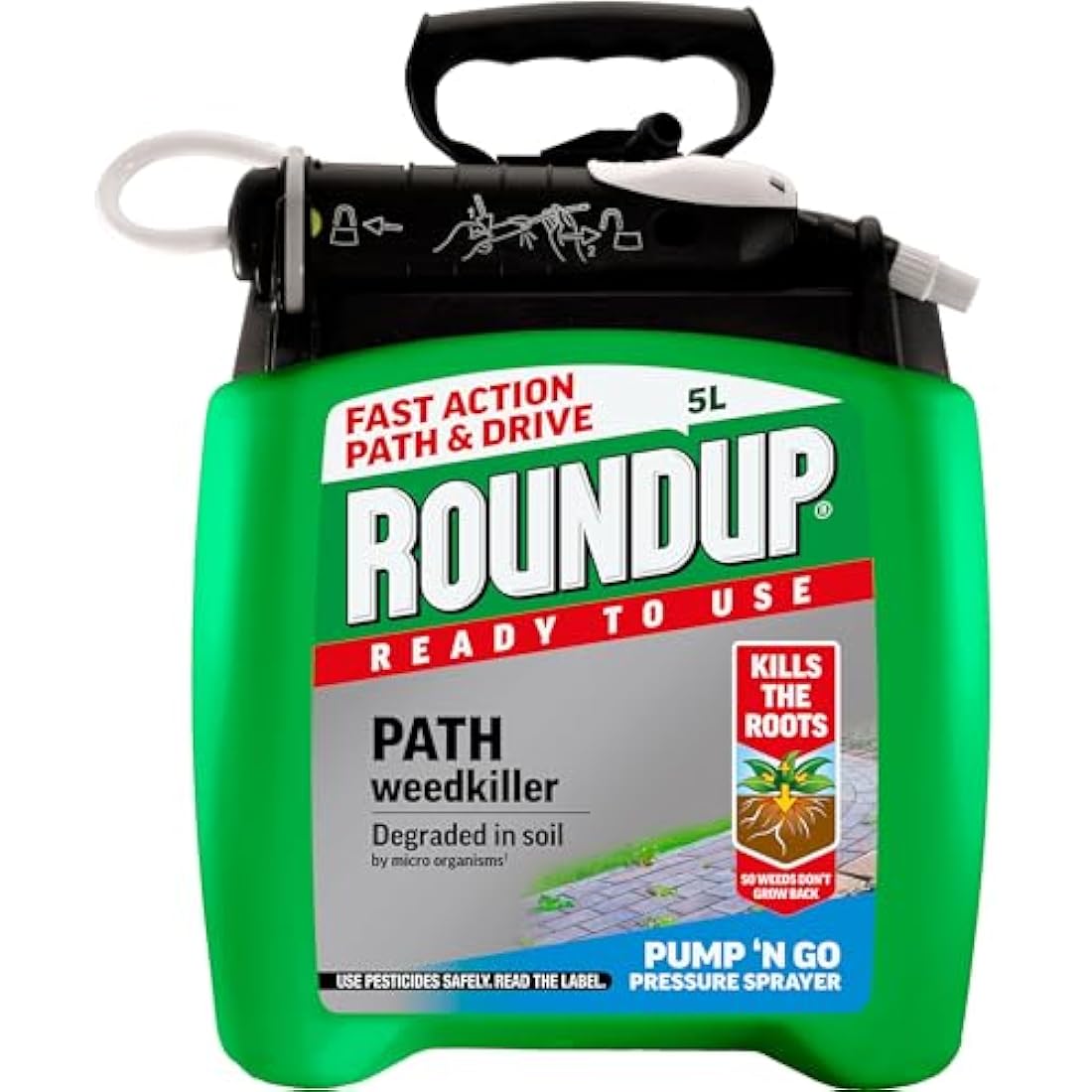 Roundup Path Weedkiller 5 Litre Pump 'N Go, Ready to Use