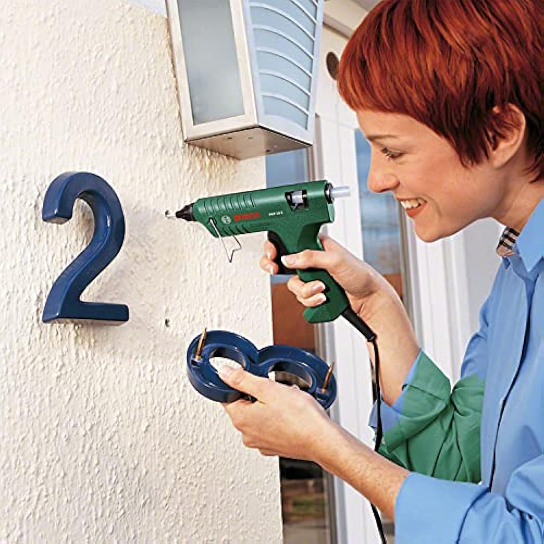 Bosch Glue Gun PKP 18 E (1 x Extra-Length Nozzle, Glue Stick, 240 V),Package may vary [Energy Class A]