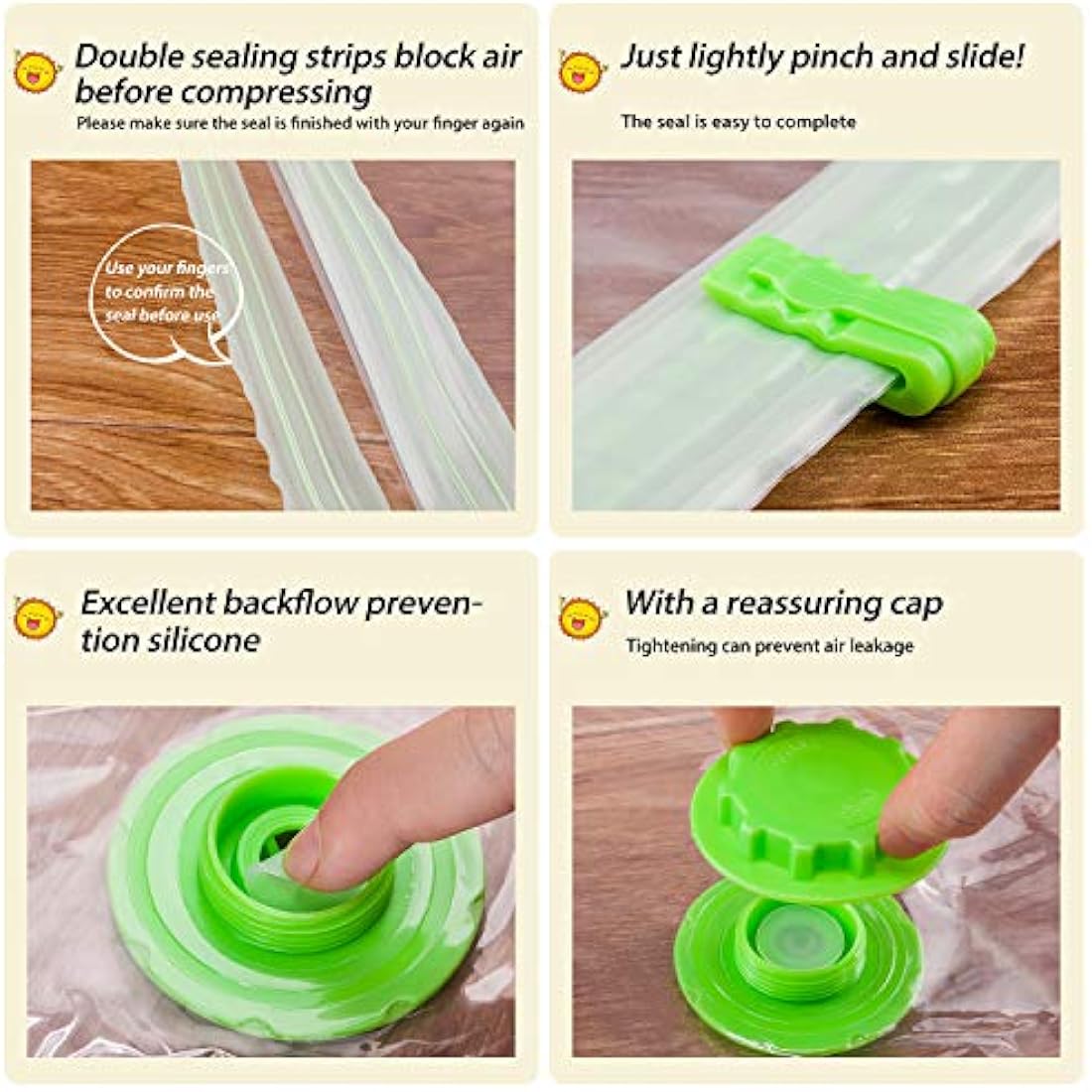 Opaza Vacuum Storage Bag Medium (80 x 60 cm), Airtight Space Saver Compression Bags for Clothing,duvets,bedding (3 Pack)