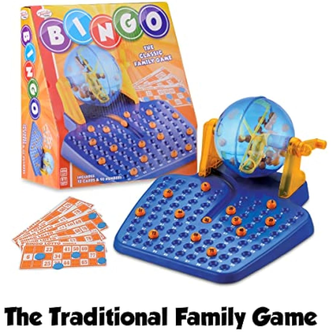 Toyrific | Complete Classic Bingo Game Set, Traditional Family Game, Educational 72 Cards and 90 Numbered Balls for Children and Adults