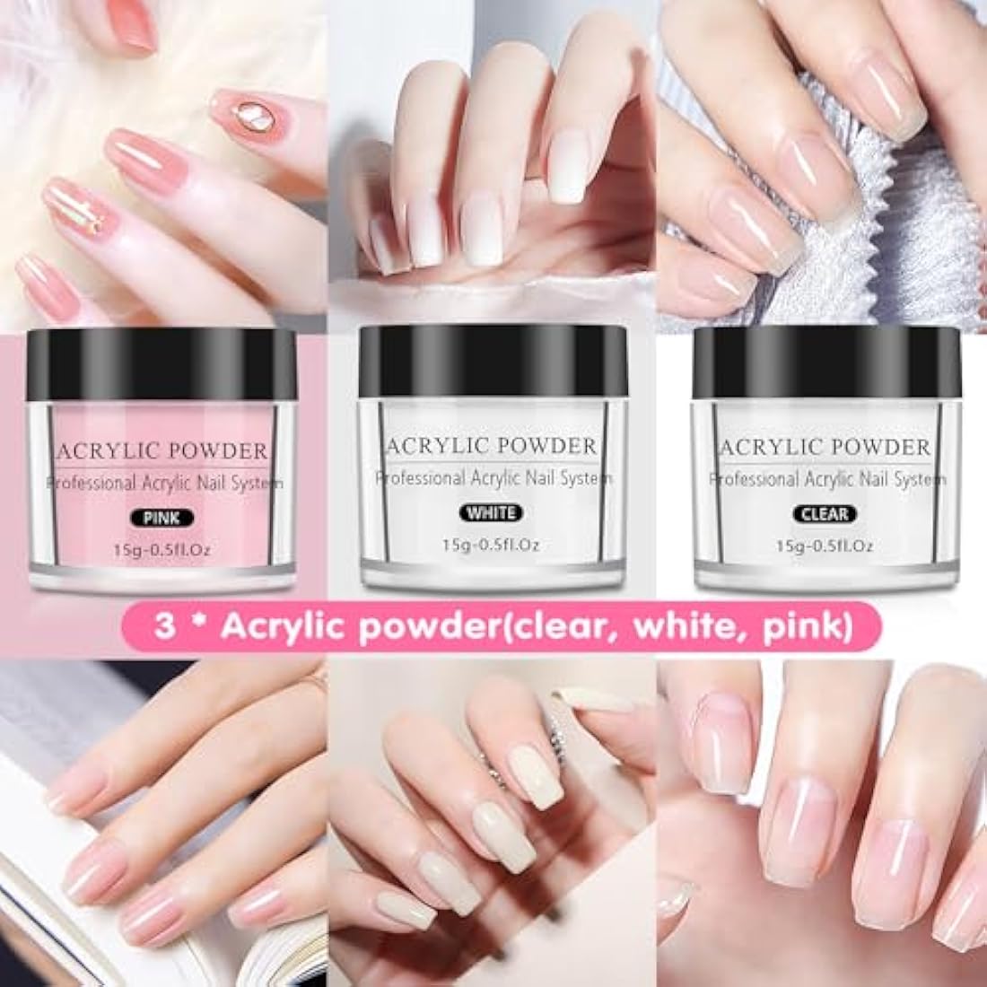 Deciniee Practice Hand for Acrylic Nails: Silicone Nail Practice Hand - 200 Pcs Nail Tips Professional Nail Hand Practice Model - Flexible Fake Hand Nail Art Hand Tools for DIY Nail Manicure