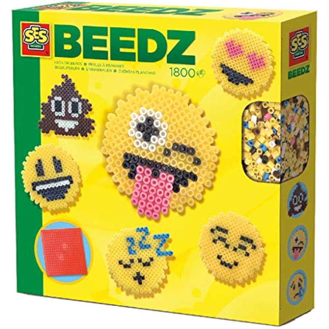 SES Creative 06231 Beedz Emoticons Iron On Bead, Mixed