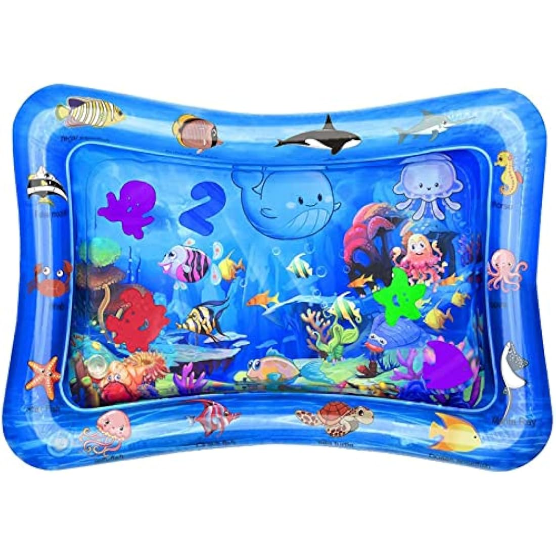 Wendergo Tummy Time Mat Inflatable Water Mat Baby Playmat Sensory Toy Early Development Activity Pad for Infants & Toddlers 3 6 9 Months Newborn Girls Boys