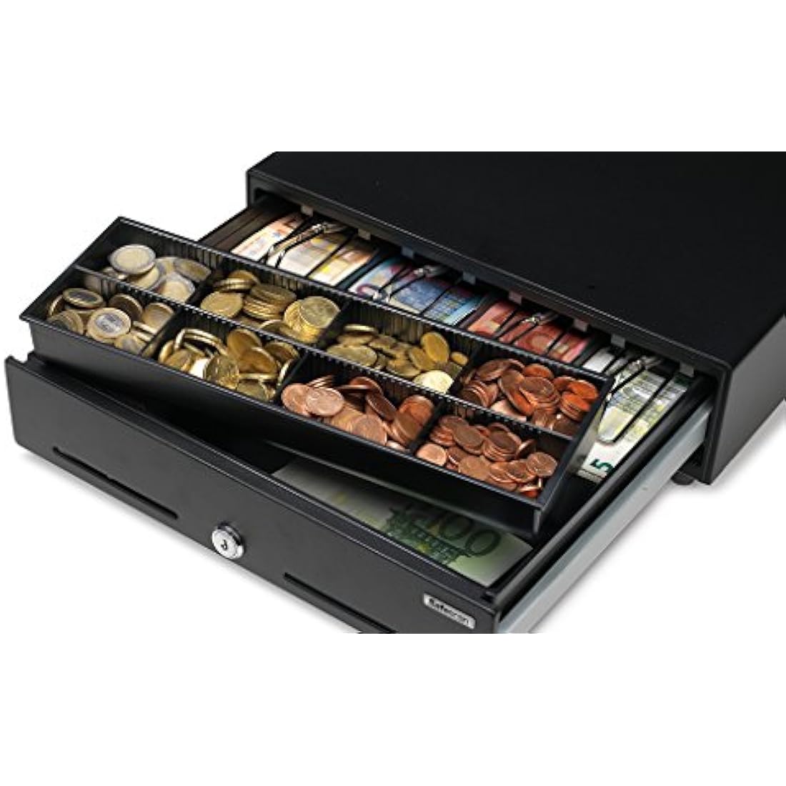 Safescan SD-3540 Standard-Duty Cash Drawer that Safely Stores Your Cash, Till Drawer with 4 Note and 8 Coin Slots - Cash Till with RJ-12 Connection - Solid Cash Register Drawer of 35 X 40.5 X 10.5 cm