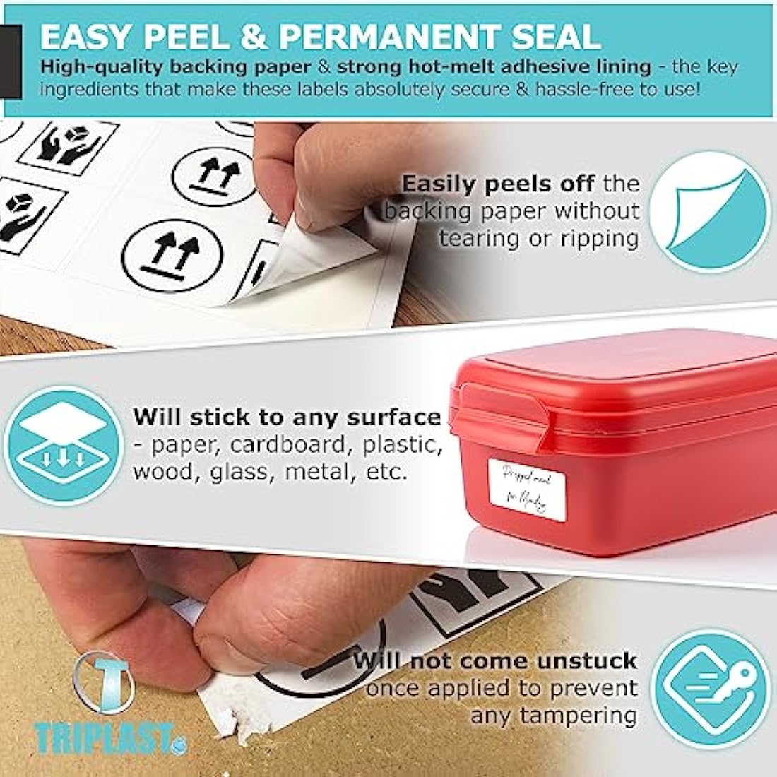 Triplast 50 x Multipurpose A4 Label Sheets - 1 Label Per Sheet (200 x 289mm Each) - Easy Peel White Labels for Inkjet & Laser Printer - Address Labels, Shipping Labels, File Labels, DIY Stickers