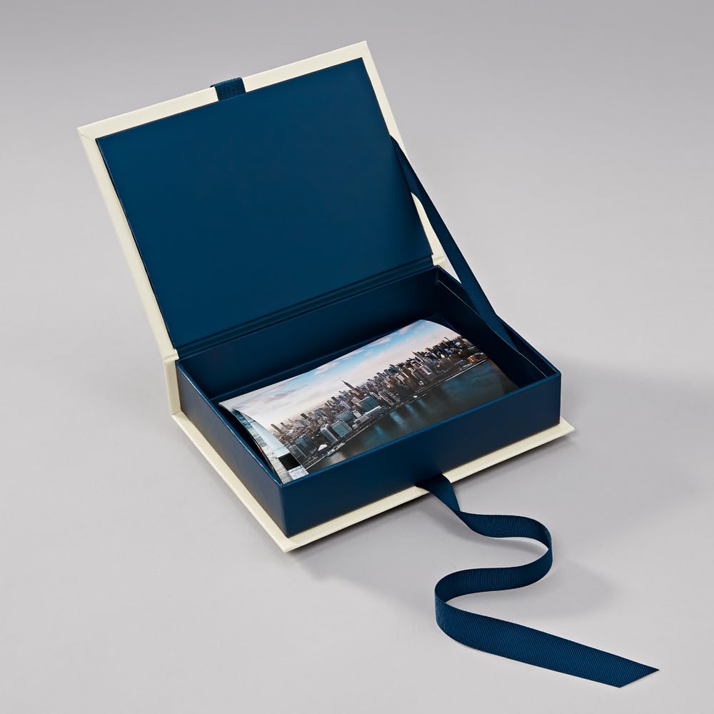 Semikolon 352510 Small photo box with insert window - 20.7 x 15.3 x 4.7 cm - for 13 x 18 cm photos - navy blue