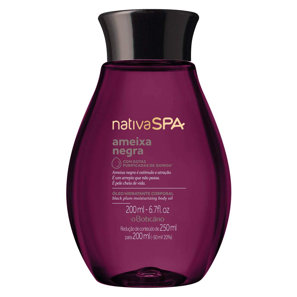 Boticario - Linha Nativa Spa (Ameixa Negra) - Oleo Hidratante Corporal 200 Ml - (Boticario - Nativa Spa (Black Plum) Collection - Body Moisturizing
