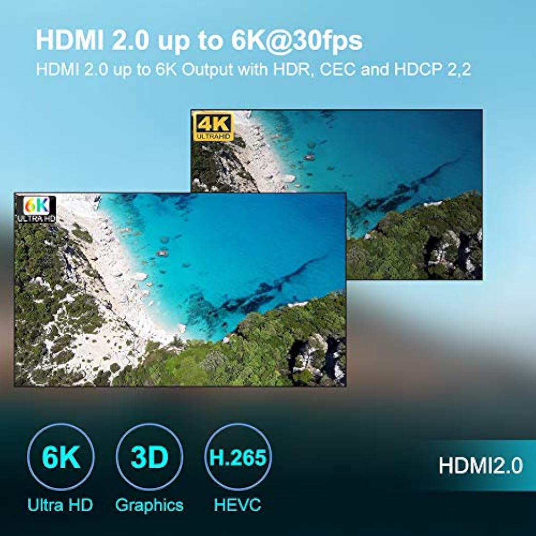 Q PLUS Android 10.0 TV Box, 4GB RAM/32GB ROM H616 Quad-Core, 2.4Ghz WiFi 6K HDMI 2.0 3D Smart