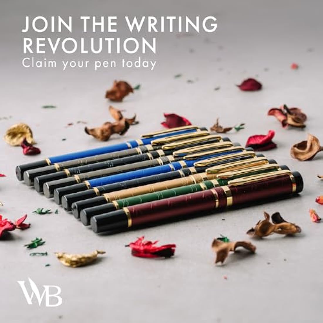 Wordsworth & Black Primori Fountain Pen Set [Black Gold]; Fine Nib, Gift Case, 24 Ink Cartridges, Refill Converter, Manual; Journaling, Calligraphy, Smooth Writing Pens; Left and Right Handed