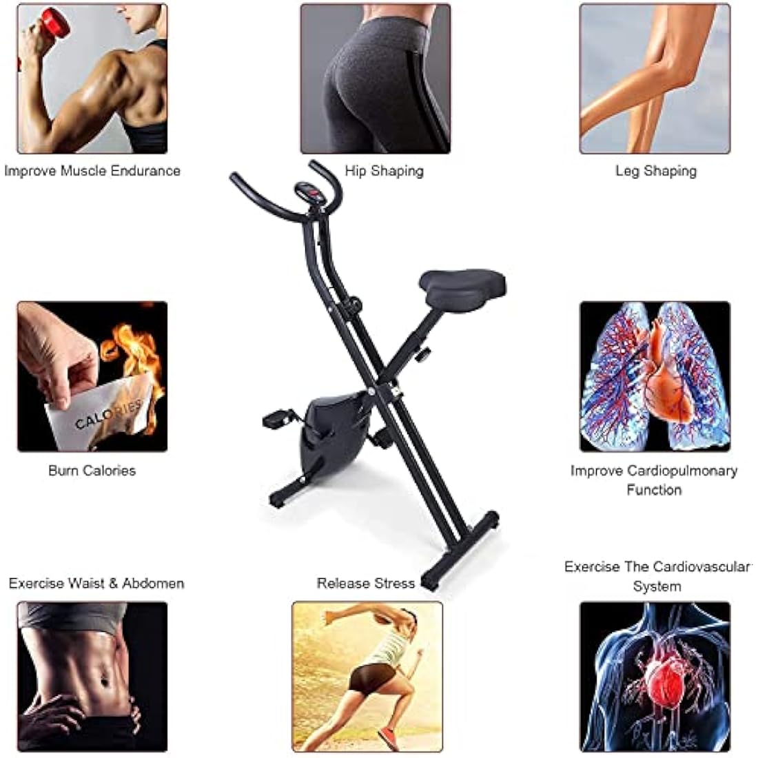 Mini Exercise Bike Pedal Exerciser Resistance Cycle Indoor Gym Office Fit